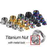 Wanyifa Titanium Nut M6 M8 M10 M12 Flange Metal Lock Nuts For Bicycle Motorcycle Car Fastener
