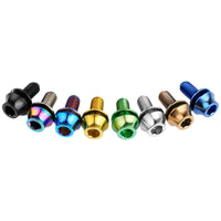 Wanyifa Titanium Bolt M5x12mm Hex Head with No-shedding Washer Screw for Bike Bottle Holder Bicycle Water Bottle Cage