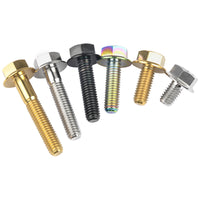 Wanyifa Titanium Bolt M6x10 15 20 25 30 35mm DIN6921 Flange Hex Head Screw for Motorcycle Ti Fastener