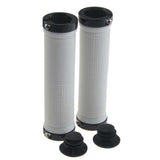 Wanyifa 1Pair MTB Bicycle Handlebar Grips Mountain Rubber Grip Cycling Handle Bar Cover Lockable Anti-skip Bicycle Accessories