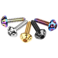 Wanyifa Titanium Bolt M5x20mm Mushroom Self-Drilling Hex Head Screw for Bike Motorcycle Car