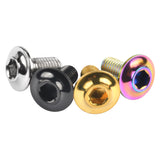 Wanyifa Titanium Bolt M5 Bicycle Brake Clamp Screw for Road Mountain MTB Bike Brake Shoes C Clamp Brake Pad