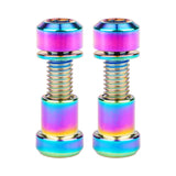 Wanyifa Titanium Bolt 2pcs M5x16 18 20mm Hex Head with Washer Screws & 2pcs M5 Steerer Clamp Nuts Set for Bicycle Stem Handlebar Front Fork Locking Fastener Sets