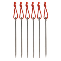 Wanyifa Titanium Alloy High Strength Tent Pegs 165mm 250mm Stakes With Rope For Camping Outdoor Ground 6/10pcs