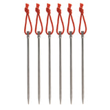 Wanyifa Titanium Alloy High Strength Tent Pegs 165mm 250mm Stakes With Rope For Camping Outdoor Ground 6/10pcs