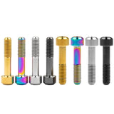 Wanyifa Titanium Bolt M5x23mm Round Socket Head Cap Allen Key Half threaded Screw For Bicycle Disc