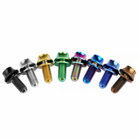 Wanyifa Titanium Bolt M5x12mm Hex Head with No-shedding Washer Screw for Bike Bottle Holder Bicycle Water Bottle Cage