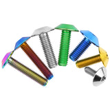 Wanyifa Titanium Bolt M4/M5/M6x10 12 15 20 25 30 35mm Umbrella Torx Head Screw for Bike Motorcycle Disc Brake Ti Fasteners