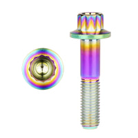 Wanyifa Titanium Bolt M7/M8x24 32mm Flange 12-Point Head Screw Car Wheel Split Rim Modifications Parts Ti Gr5 Fasteners