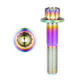 Wanyifa Titanium Bolt M7/M8x24 32mm Flange 12-Point Head Screw Car Wheel Split Rim Modifications Parts Ti Gr5 Fasteners
