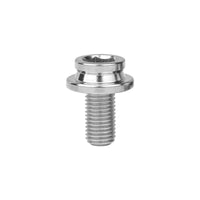 Wanyifa Titanium Bolt M8x15mm Road Bike Crank Bolt with Cap Rubber Ring Waterproof Screw Set for Motorcycle