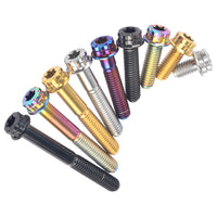 Wanyifaチタンフランジ12ポイントボルトM8x1520 25 30 35 40 45 50 55 60 65 80mmT40トルクスピッチ1.25mm自動車用オートバイ