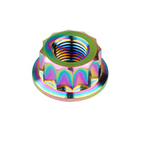Wanyifa Titanium Nut M5 M6 M8 M10 M12 External 12-Point Flange Nut CNC for Bike Motorcycle Car