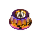 Wanyifa Titanium Nut M5 M6 M8 M10 M12 External 12-Point Flange Nut CNC for Bike Motorcycle Car