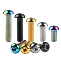 Wanyifa Titanium Bolt M8x15 20 25 30 35mm Button Hex Allen Key Head Screws For Motor Bike Disc