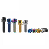 Wanyifa Titanium Bolt M6x16 18 20mm Taper Hex Allen with Washer Disc Brake Bolt Bicycle Screw