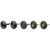 Wanyifa Titanium M6x35mm Bolt & Carbon Fiber 1-1/8" Bicycle Headset Top Cap for Bike Front Fork Stem Top Cover Screw Set