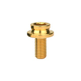 Wanyifa Titanium Bolt M8x15mm Road Bike Crank Bolt with Cap Rubber Ring Waterproof Screw Set for Motorcycle
