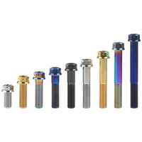 Wanyifa Titanium Bolt M8x15 20 25 30 35 40 45 50 55mm Flange with Holes Hex Head Screw for Motorcycle Brake Calipers