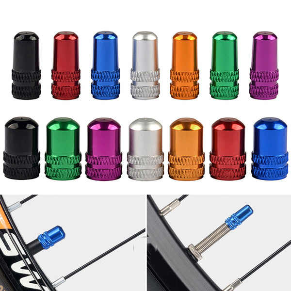 Wanyifa Aluminum Alloy Presta Schrader Bicycle Tire Valve Caps Dust Covers Bicycle Bike Tyre