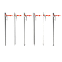 Wanyifa Titanium Alloy High Strength Tent Pegs 165mm 250mm Stakes With Rope For Camping Outdoor Ground 6/10pcs