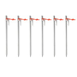 Wanyifa Titanium Alloy High Strength Tent Pegs 165mm 250mm Stakes With Rope For Camping Outdoor Ground 6/10pcs