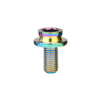 Wanyifa Titanium Bolt M8x15mm Road Bike Crank Bolt with Cap Rubber Ring Waterproof Screw Set for Motorcycle