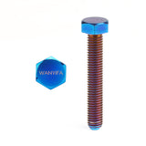 Wanyifa Titanium Bolt M8x50mm Chain Adjuster Screw with "WANYIFA" Logo & Nut Kit Set for Motorcycle Suzuki RM125 RM250 RMZ250 RMZ450 Dirtbikes