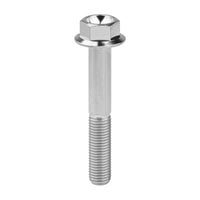 Wanyifa Titanium Bolt M10x20 25 30 35 40 45 50 55 60 65 70 75 80 100mm DIN6921 Flange Hex Head Screws for Motorcycle Pitch 1.25mm