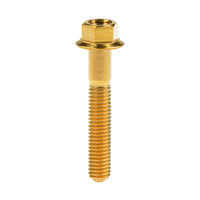 Wanyifa Titanium Bolt M4/M5x6 8 10 12 15 20 25 30mm Small Flange Hex Head Screws for Bike Motorcycle Car