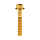 Wanyifa Titanium Bolt M4/M5x6 8 10 12 15 20 25 30mm Small Flange Hex Head Screws for Bike Motorcycle Car
