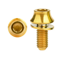 Wanyifa Titanium Bolt M5x12mm Hex Head with No-shedding Washer Screw for Bike Bottle Holder Bicycle Water Bottle Cage