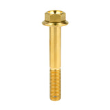 Wanyifa Titanium Bolt M10x20 25 30 35 40 45 50 55 60 65 70 75 80 100mm DIN6921 Flange Hex Head Screws for Motorcycle Pitch 1.25mm