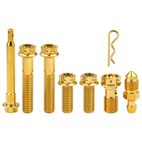 Wanyifa Titanium Bolt 2pcs M8x40mm Bolts+2pcs M8x20mm Bolts+1pc Caliper Pin With Clip+1pcs Oil Drain Screw+1pcs Oil Pipe Screw for Brembo Modificated Screws Kit 7pcs