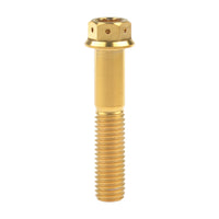Wanyifa Titanium Bolt M8x15 20 25 30 35 40 45 50 55mm Flange with Drilled Holes Hex Head Screw for Motorcycle Brake Calipers