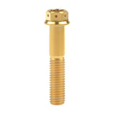 Wanyifa Titanium Bolt M8x15 20 25 30 35 40 45 50 55mm Flange with Drilled Holes Hex Head Screw for Motorcycle Brake Calipers