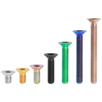 Wanyifa Titanium Bolt M8x15 20 25 30 35 40 45 50 55 60 65 70mm Countersunk Torx T40 with "W" Logo Screw Ti Fasteners