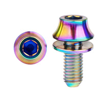 Wanyifa Titanium Bolt M5x12mm Hex Head with No-shedding Washer Screw for Bike Bottle Holder Bicycle Water Bottle Cage
