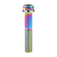 Wanyifa Titanium Bolt M8x15 20 25 30 35 40 45 50 55mm Flange with Drilled Holes Hex Head Screw for Motorcycle Brake Calipers