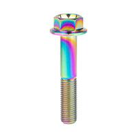 Wanyifa Titanium Bolt M10x20 25 30 35 40 45 50 55 60 65 70 75 80 100mm DIN6921 Flange Hex Head Screws for Motorcycle Pitch 1.25mm