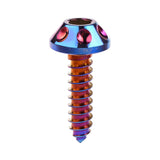 Wanyifa Titanium Bolt M5x20mm Mushroom Self-Drilling Hex Head Screw for Bike Motorcycle Car