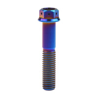 Wanyifa Titanium Bolt M8x15 20 25 30 35 40 45 50 55mm Flange with Drilled Holes Hex Head Screw for Motorcycle Brake Calipers