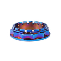 Wanyifa Titanium Nut M38/M48 Pitch 1.5mm Flange Rear Wheel Axle Nut with Ring for Motorcycle Ducati Hacker 950