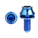 Wanyifa Titanium Bolt M5x12mm Hex Head with No-shedding Washer Screw for Bike Bottle Holder Bicycle Water Bottle Cage