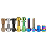 Wanyifa Titanium Bolt 2pcs M5x16 18 20mm Hex Head with Washer Screws & 2pcs M5 Steerer Clamp Nuts Set for Bicycle Stem Handlebar Front Fork Locking Fastener Sets