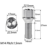 Wanyifa Titanium Bolt M14xP1.5mm Car Wheel Bolt Nut for BMW E21 E30 E36 E46 E90 E91 E92 E93 3 Series