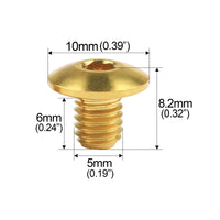 Wanyifa Titanium Bolt M5 Bike Brake Handle Oil Cap Screw for Bicycle Shimano XT XTR Oil Cylinder Lid Brake Lever Disc