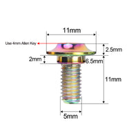Wanyifa Titanium Bolt M5 Bicycle Brake Clamp Screw for Road Mountain MTB Bike Brake Shoes C Clamp Brake Pad