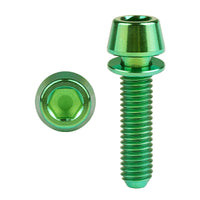 Wanyifa Titanium Bolt M5x16 18 20mm Taper Allen Hex Head with Non-Shedding Washer Screw for Bicycle Stem Parts