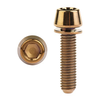 Wanyifa Titanium Bolt M5x16 18 20mm Taper Allen Hex Head with Non-Shedding Washer Screw for Bicycle Stem Parts